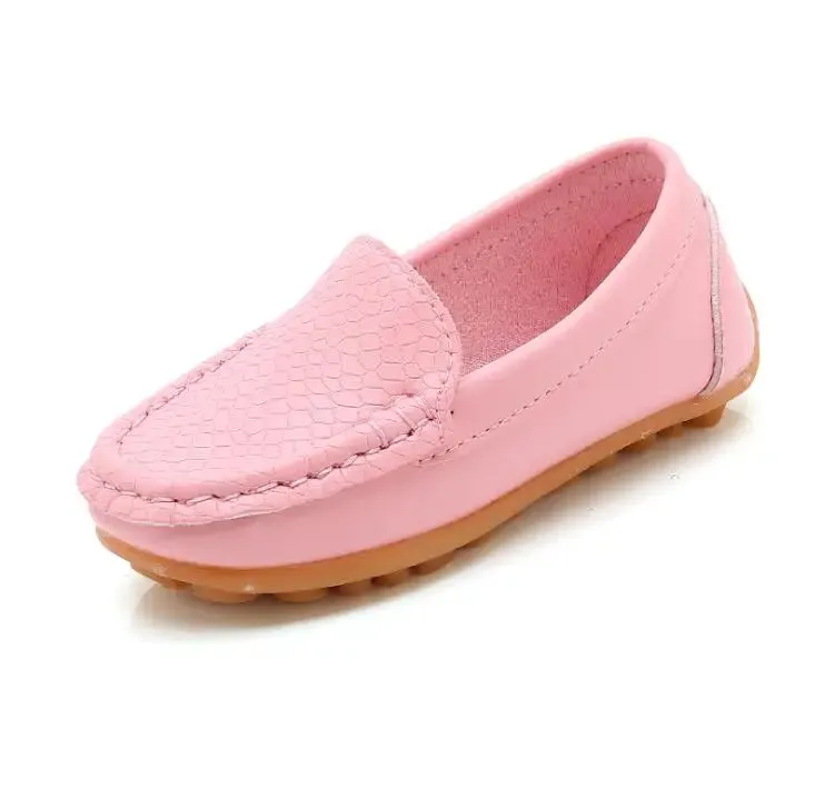 12 Colors All Sizes 21-36 Children Shoes PU Leather Casual Styles Boys Girls Shoes Soft Comfortable Loafers Slip On Kids Shoes