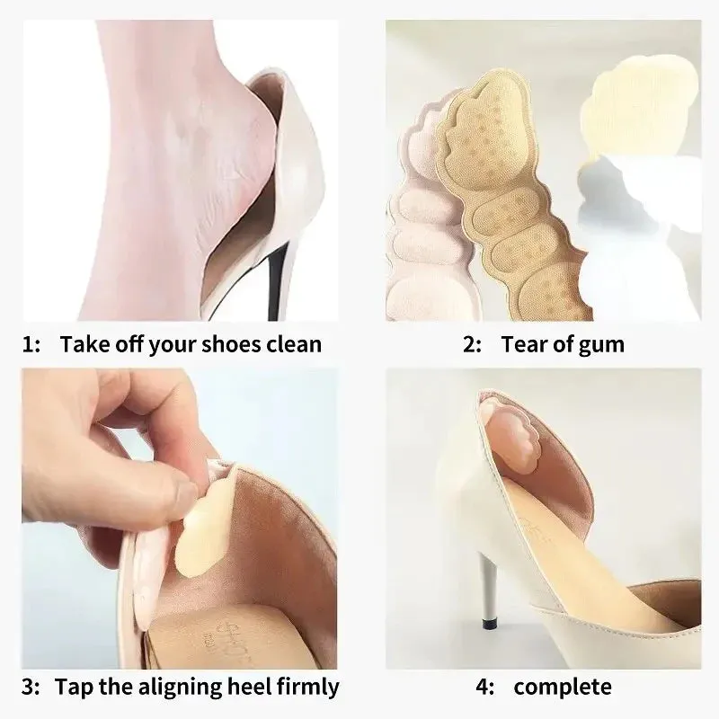 2pcs High Heel Liner Grip Cushion Protector Adjustable Foot Shoes Insole Pad Womens Skin Color