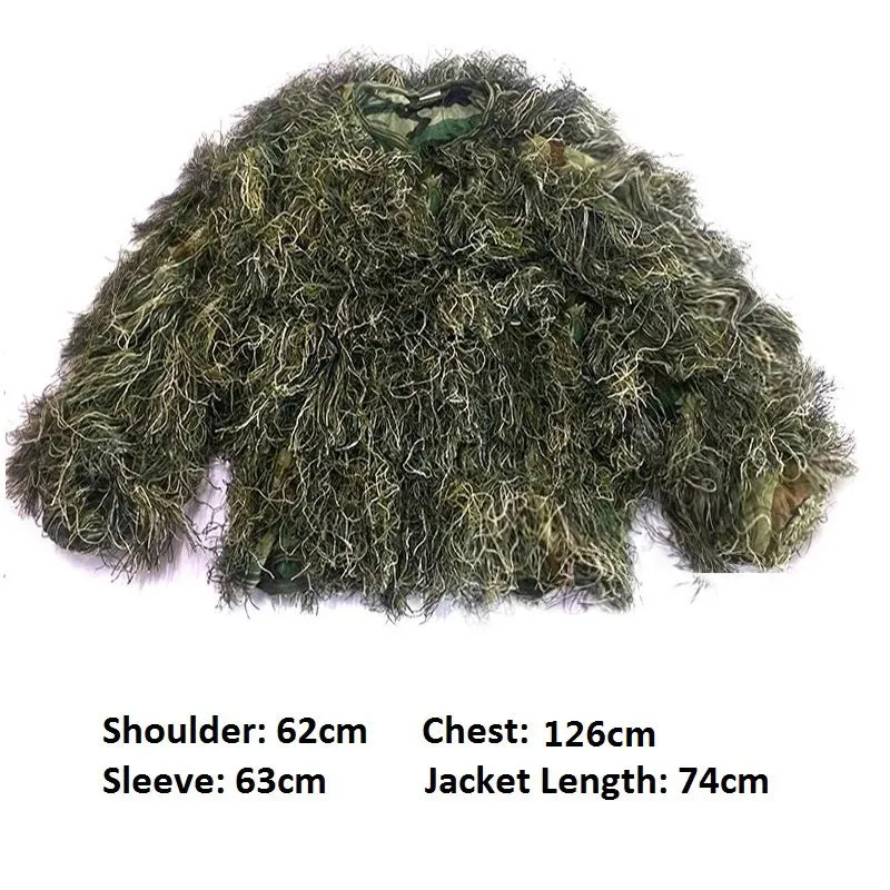 5pcs/Set Camouflage Ghillie Suit Yowie Sniper Tactical Clothes Camo Suit