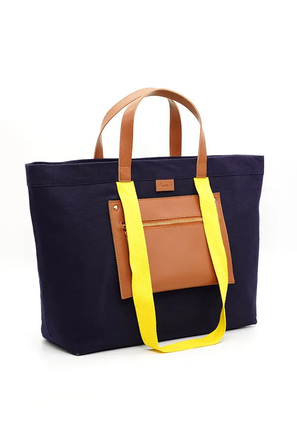 A and S Accessories Canvas shopper with contrast handles