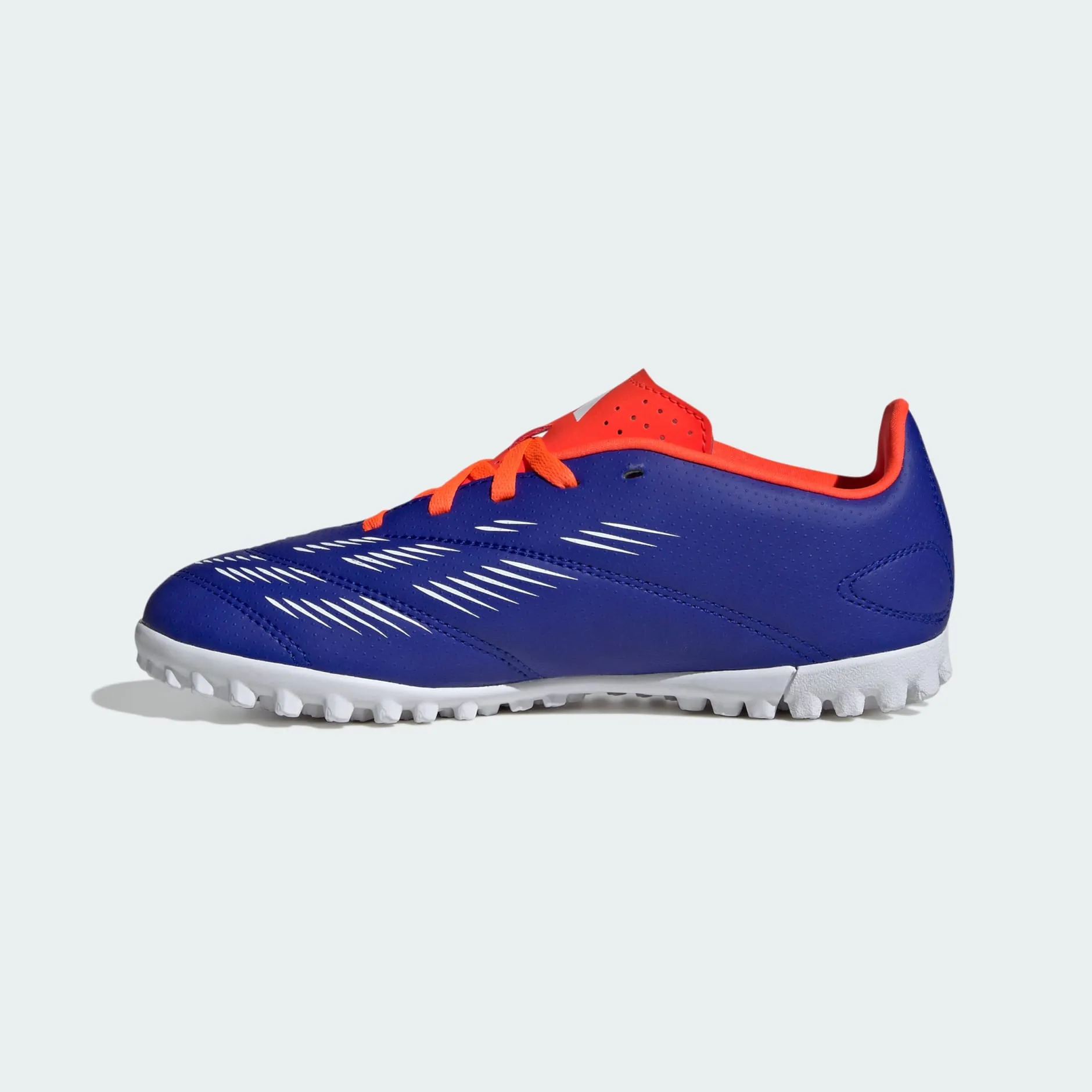 adidas Predator Club Artificial Turf Soccer Shoes | Lucid Blue-Cloud White-Solar Red | Kids