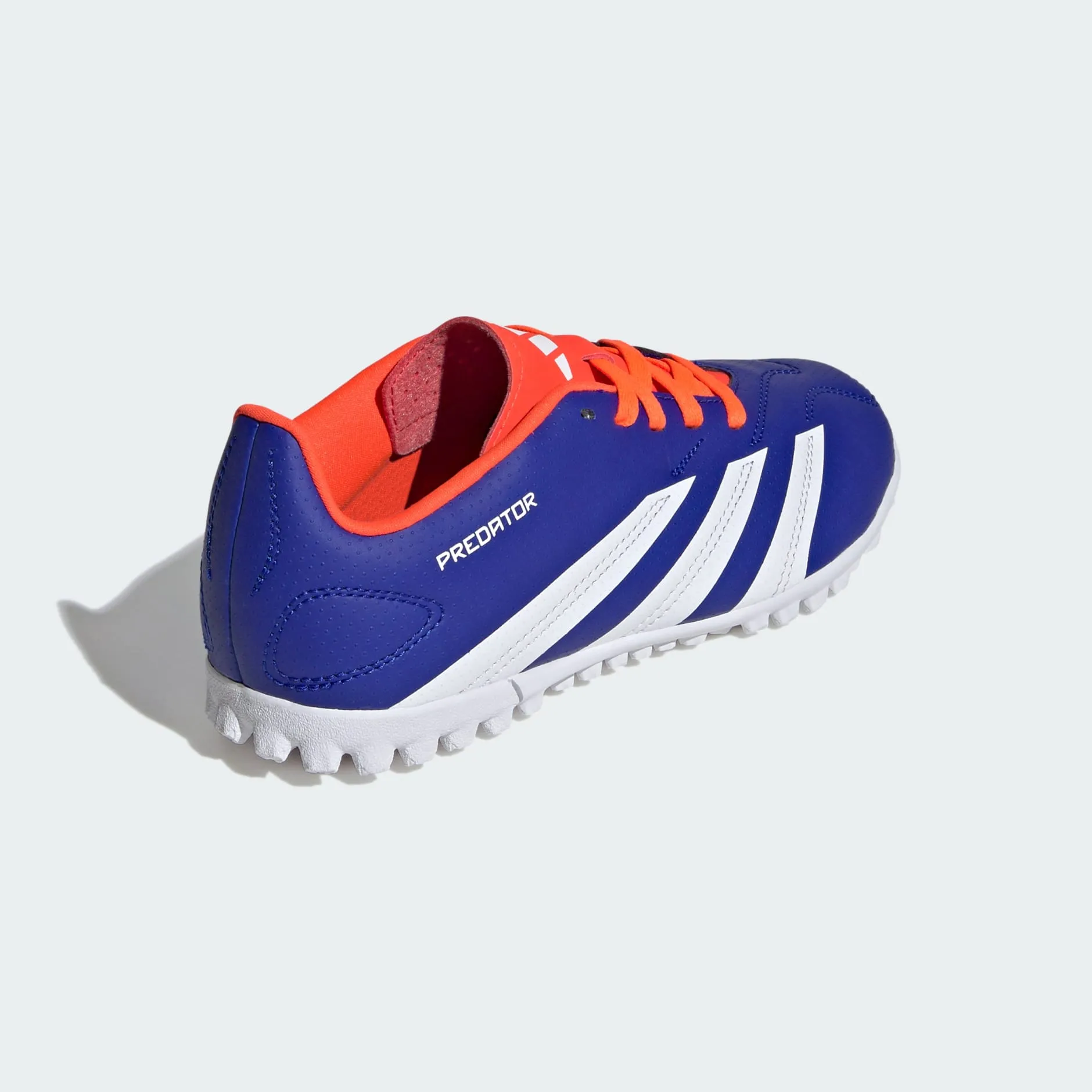 adidas Predator Club Artificial Turf Soccer Shoes | Lucid Blue-Cloud White-Solar Red | Kids