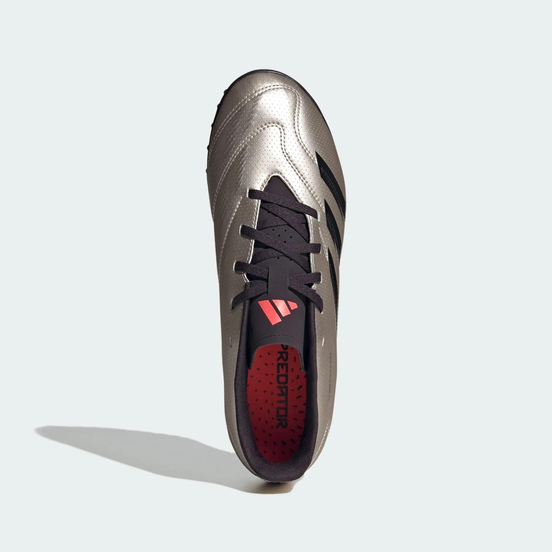 adidas Predator Club Artificial Turf Soccer Shoes | Platinum Metallic-Aurora Black-Turbo | Men's