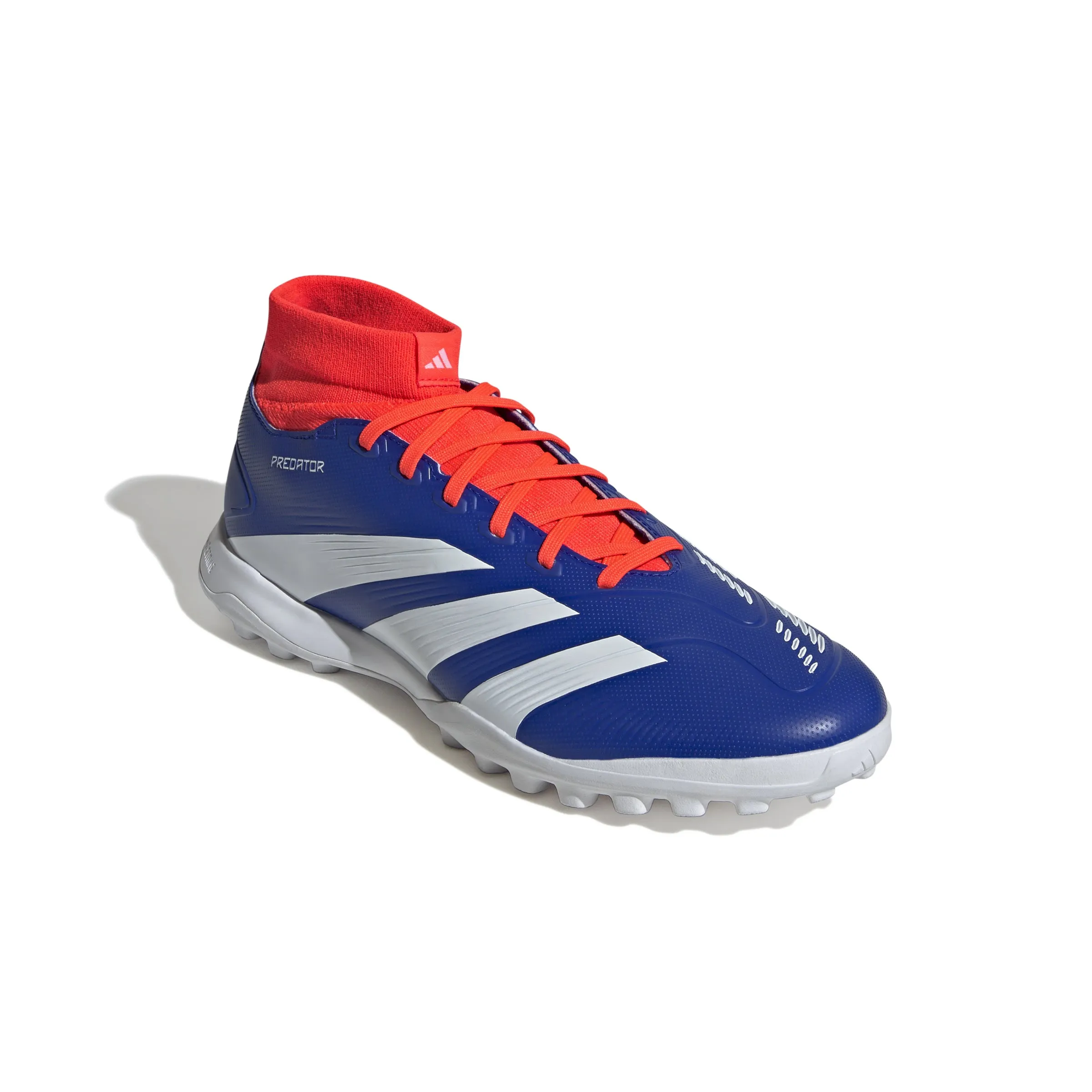 adidas Predator League MID TF Turf Soccer Shoes - LucBlu/ FTWhite/ Solar Red