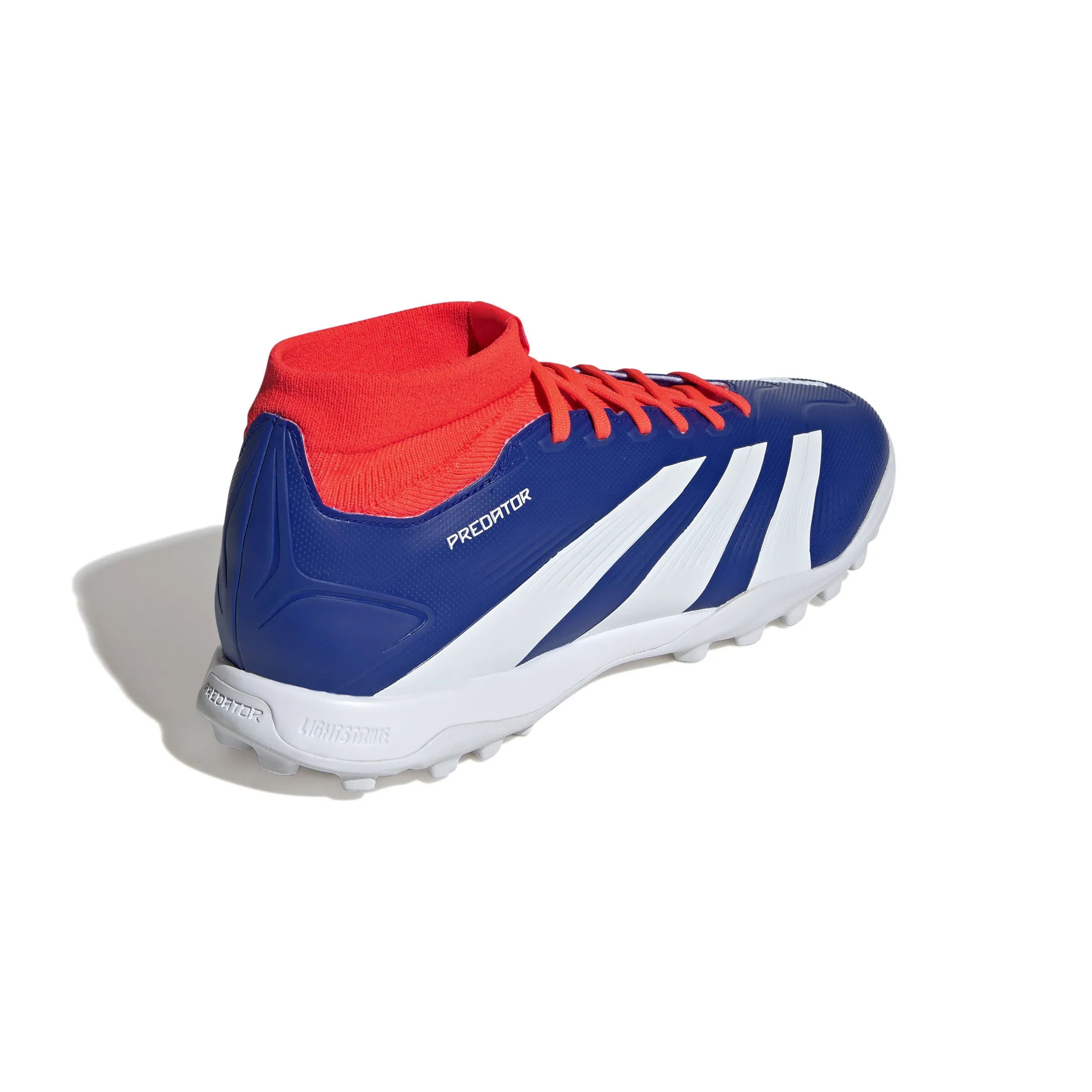 adidas Predator League MID TF Turf Soccer Shoes - LucBlu/ FTWhite/ Solar Red