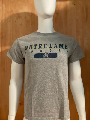 ADIDAS "NOTRE DAME SOCCER" Graphic Print Adult M Medium MD Gray T-Shirt Tee Shirt