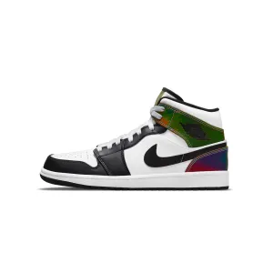 Air Jordan Mens 1 Mid SE Shoes White/Black