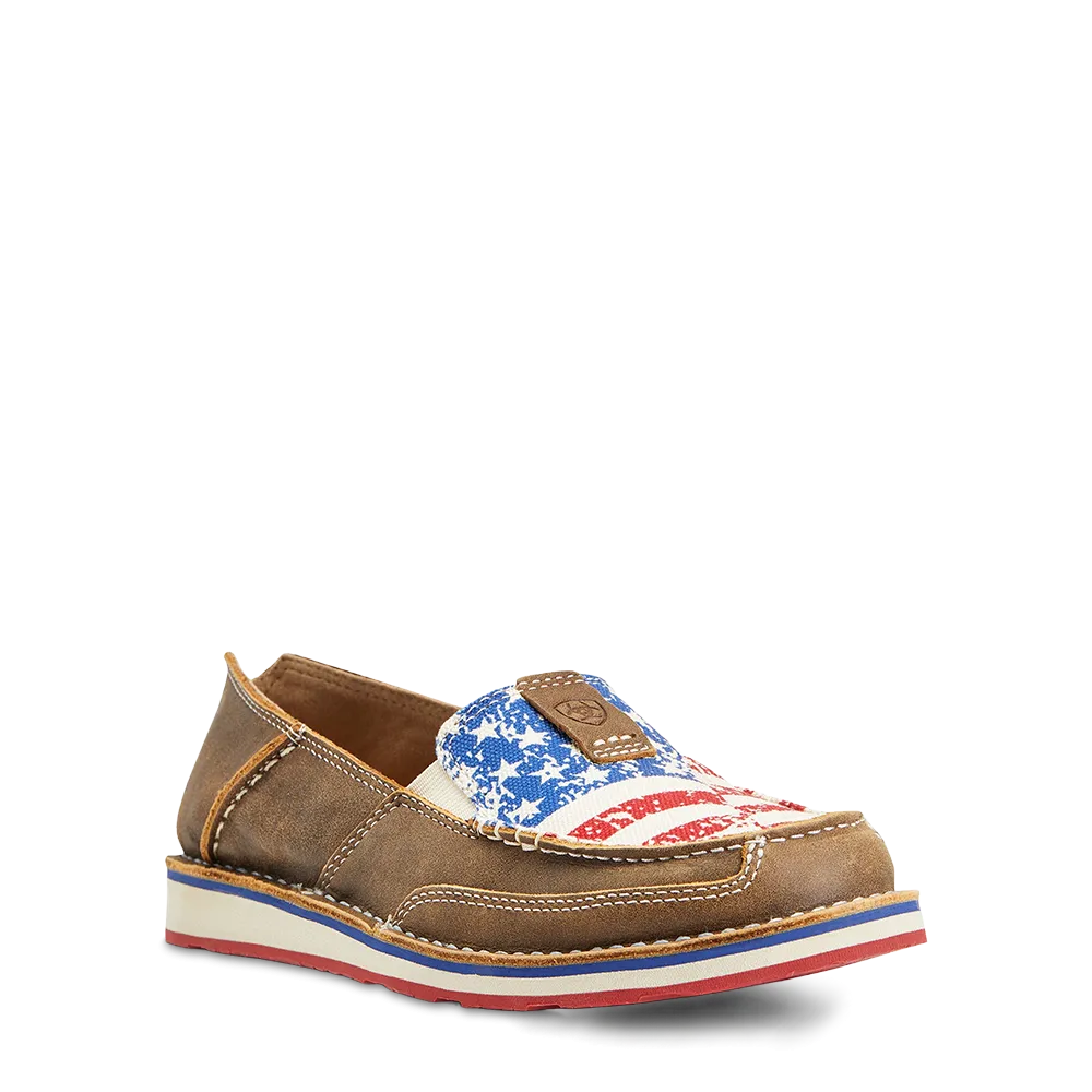 Ariat Ladies Brown & Distressed Flag Cruiser Shoes 10040359