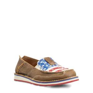 Ariat Ladies Brown & Distressed Flag Cruiser Shoes 10040359