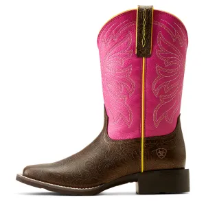 'Ariat' Women's 10" Buckley Western Square Toe - Bronze Age / Blushing Pink