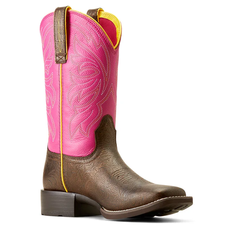 'Ariat' Women's 10" Buckley Western Square Toe - Bronze Age / Blushing Pink