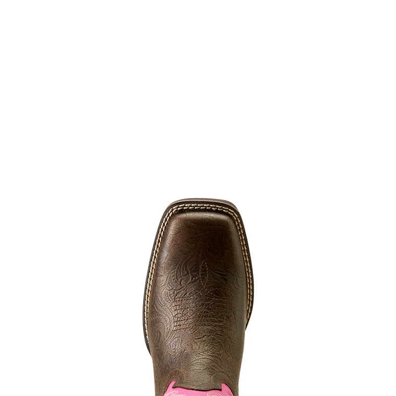 'Ariat' Women's 10" Buckley Western Square Toe - Bronze Age / Blushing Pink