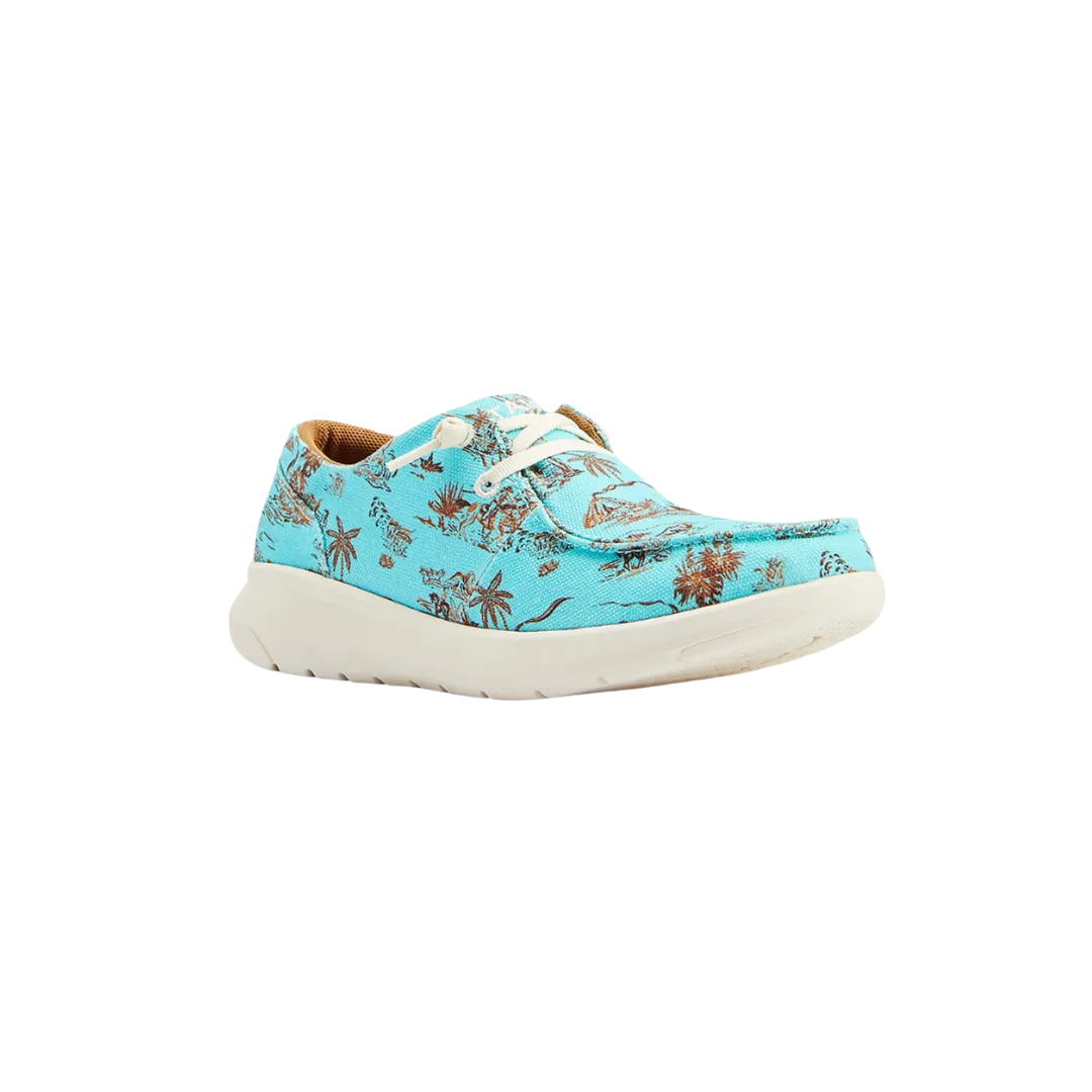 Ariat Women's Hilo Western Aloha Turquoise Print Shoe