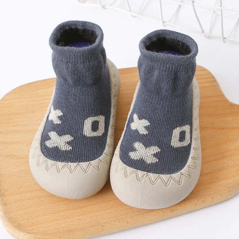 Baby Toddler Sock Shoes Rubber Sole