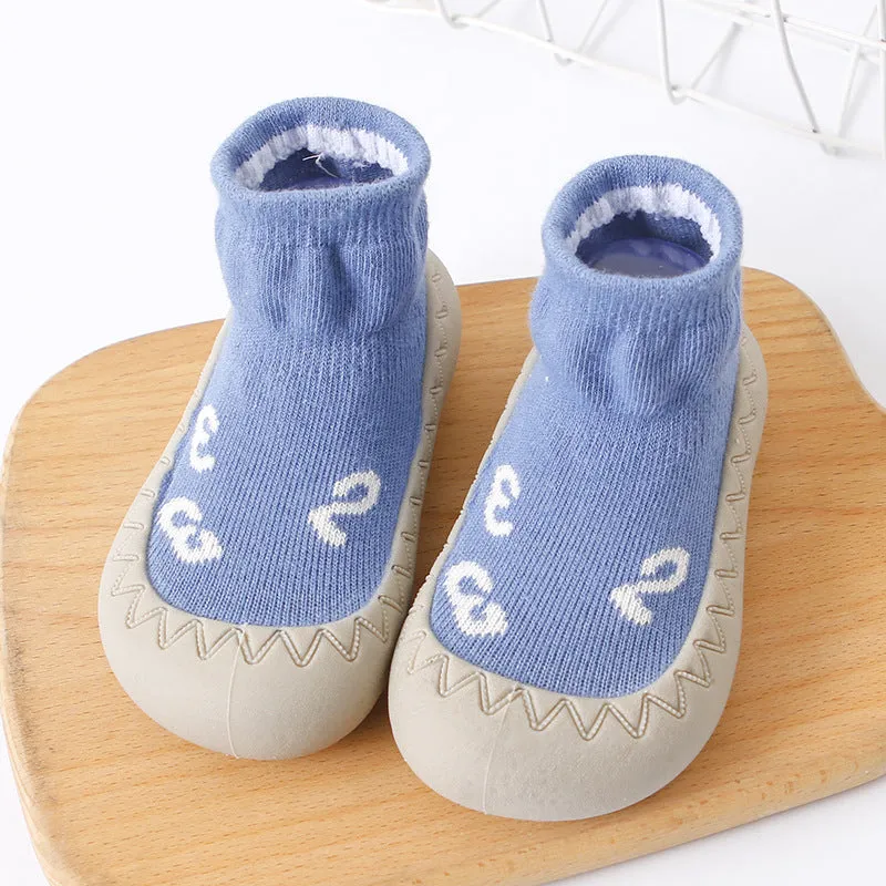 Baby Toddler Sock Shoes Rubber Sole