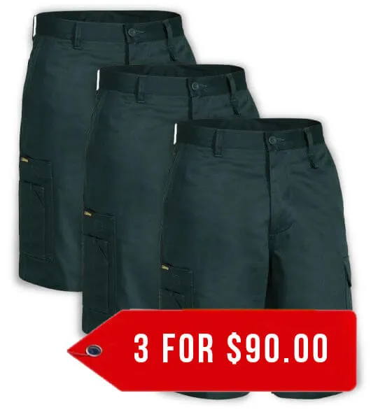 Bisley Cool Lightweight Utility Short-3 Pack-(BSH1999-1)