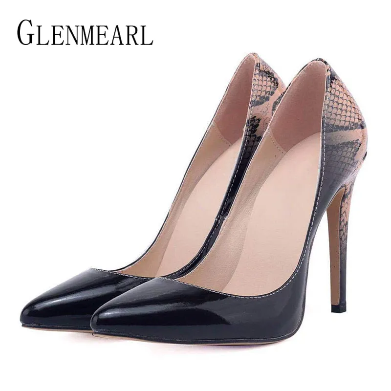 Brand Women Pumps High Heels Female Shoes Spring Autumn Ladies Shoe New Pointed Toe Wedding Shoes Woman Plus Size Party Heels DE