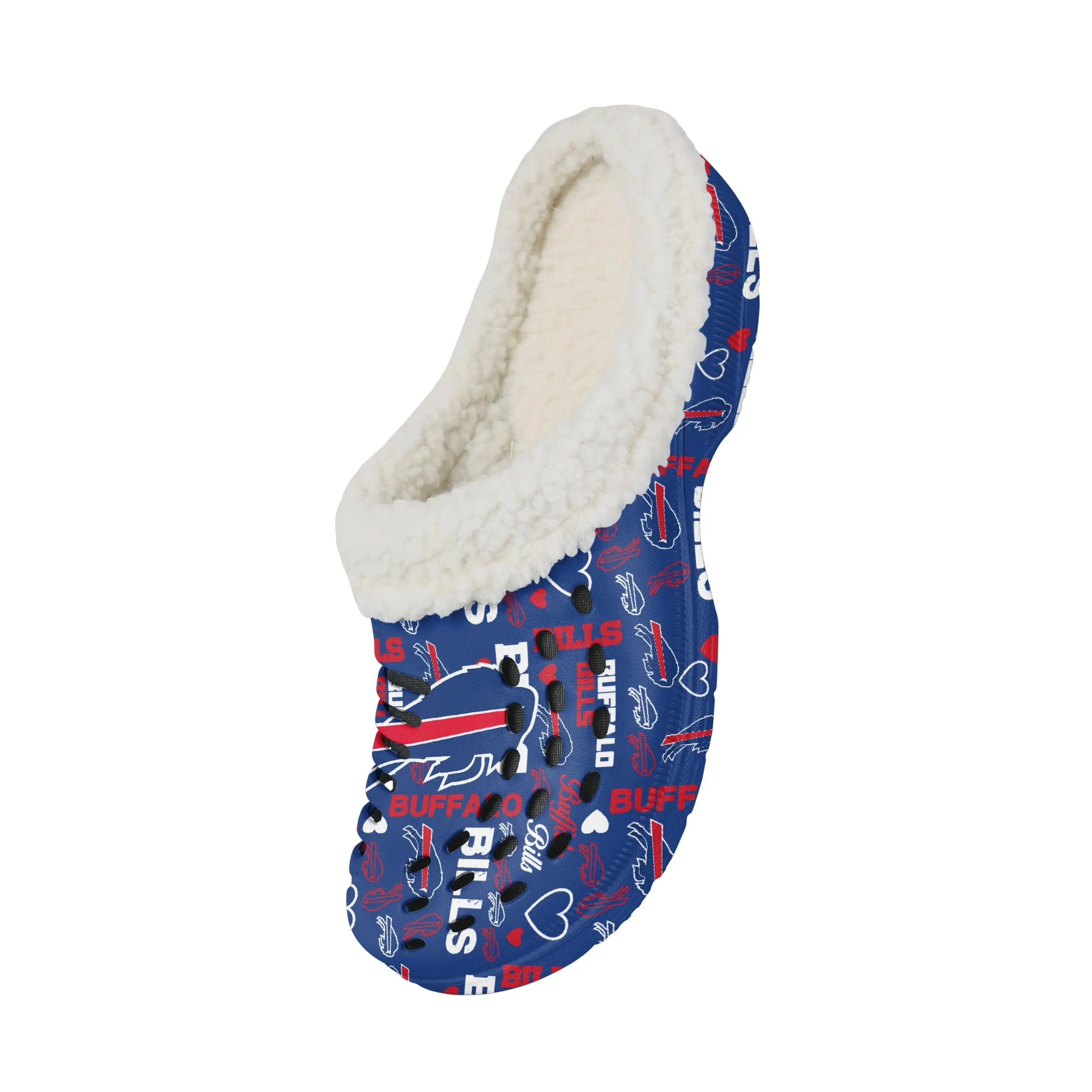 Buffalo Bills NFL Womens Sherpa Lined Logo Love Clog