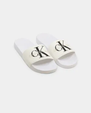 Calvin Klein Monogram Slides Bright White