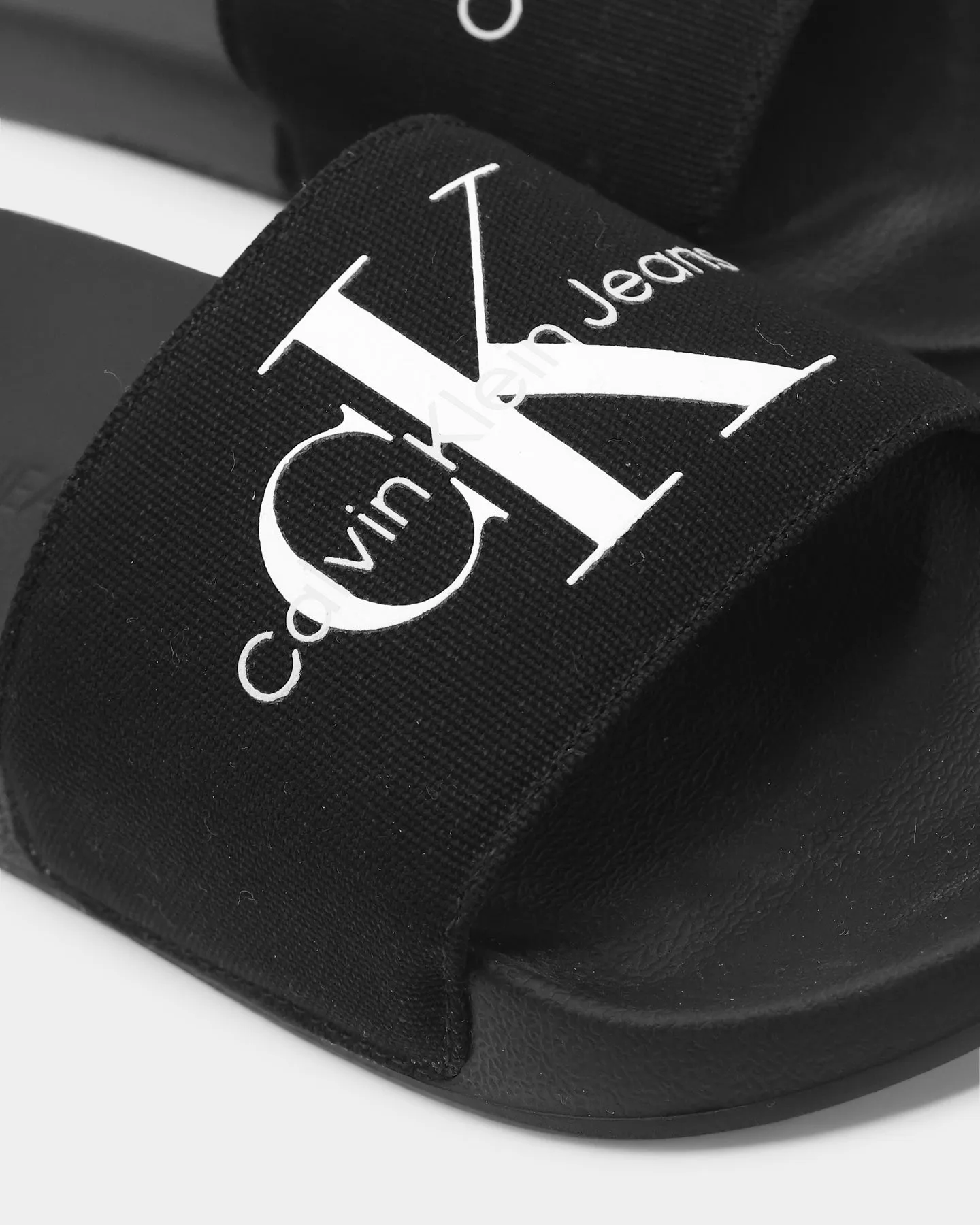 Calvin Klein Women's Monogram Slides Black