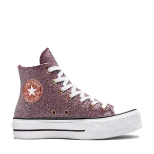 Chuck Taylor All Star Lift Platform Metallic Glitter Dark Whine