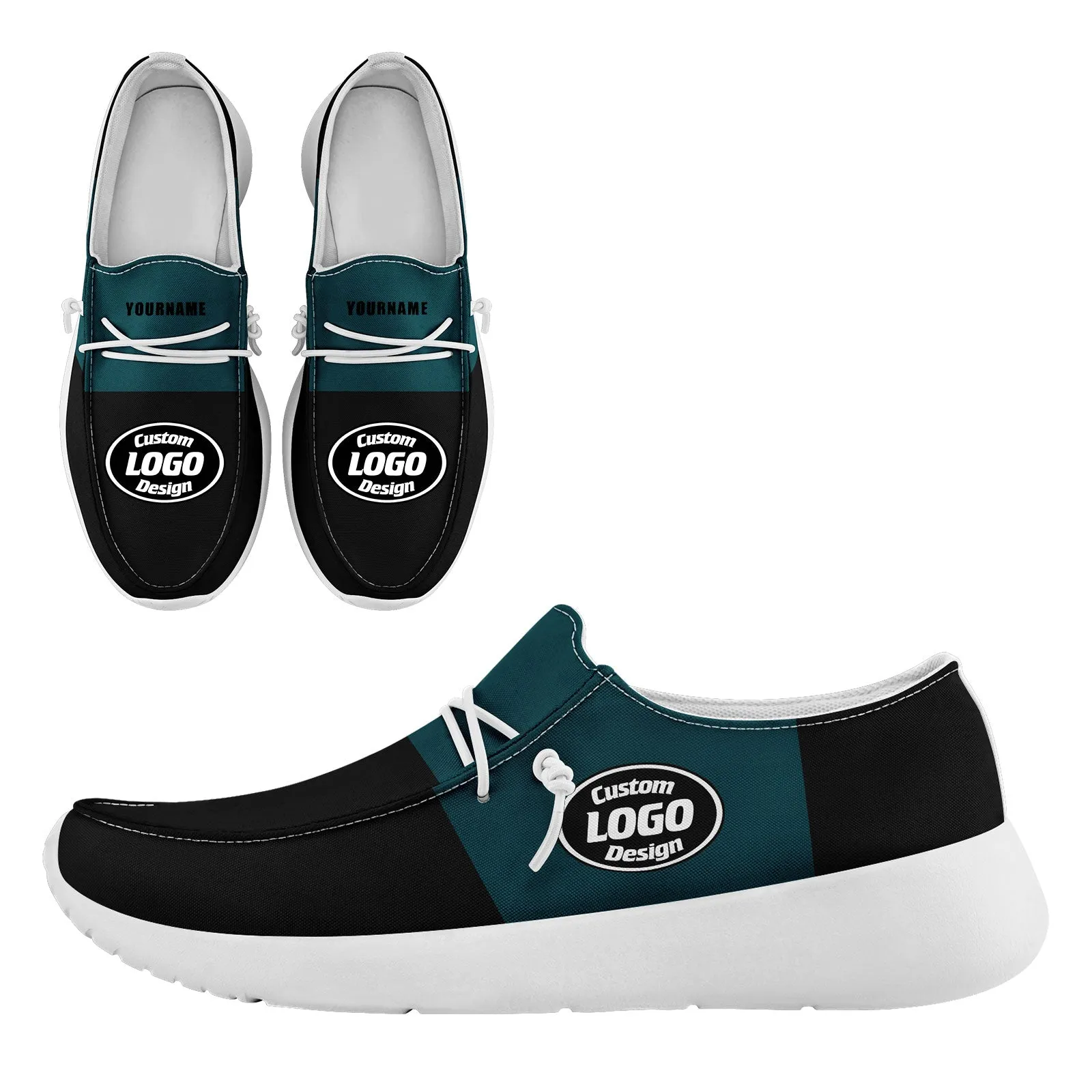 Custom Black Green Philadelphia Sneaker Shoes Combo Offer Personalized Combo ZH-D020289-23