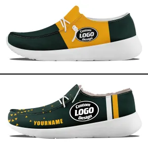 Custom Green Yellow Green Bay Sneaker Shoes Combo Offer Personalized Combo ZH-D020289-13