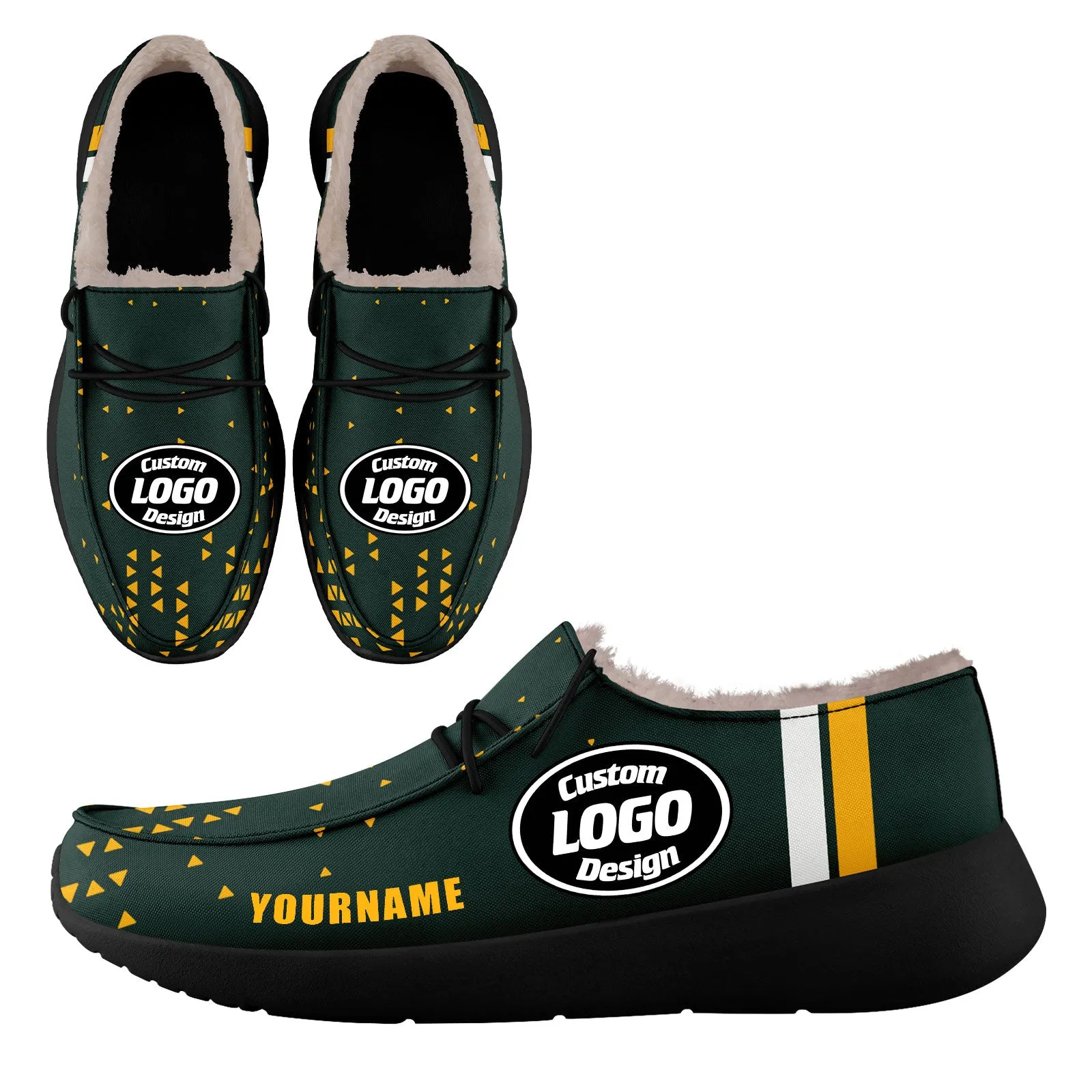 Custom Green Yellow Green Bay Sneaker Shoes Combo Offer Personalized Combo ZH-D020289-13