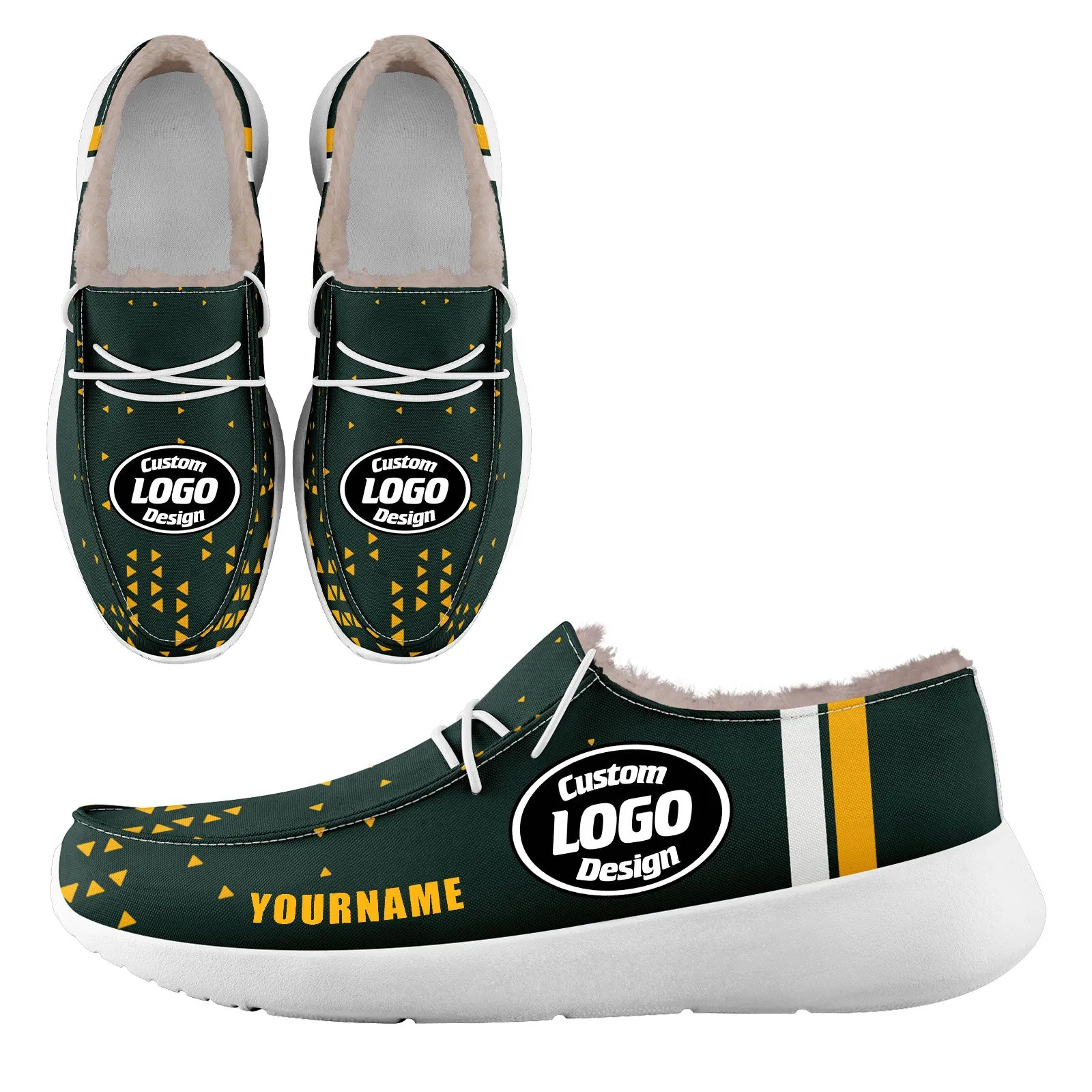 Custom Green Yellow Green Bay Sneaker Shoes Combo Offer Personalized Combo ZH-D020289-13