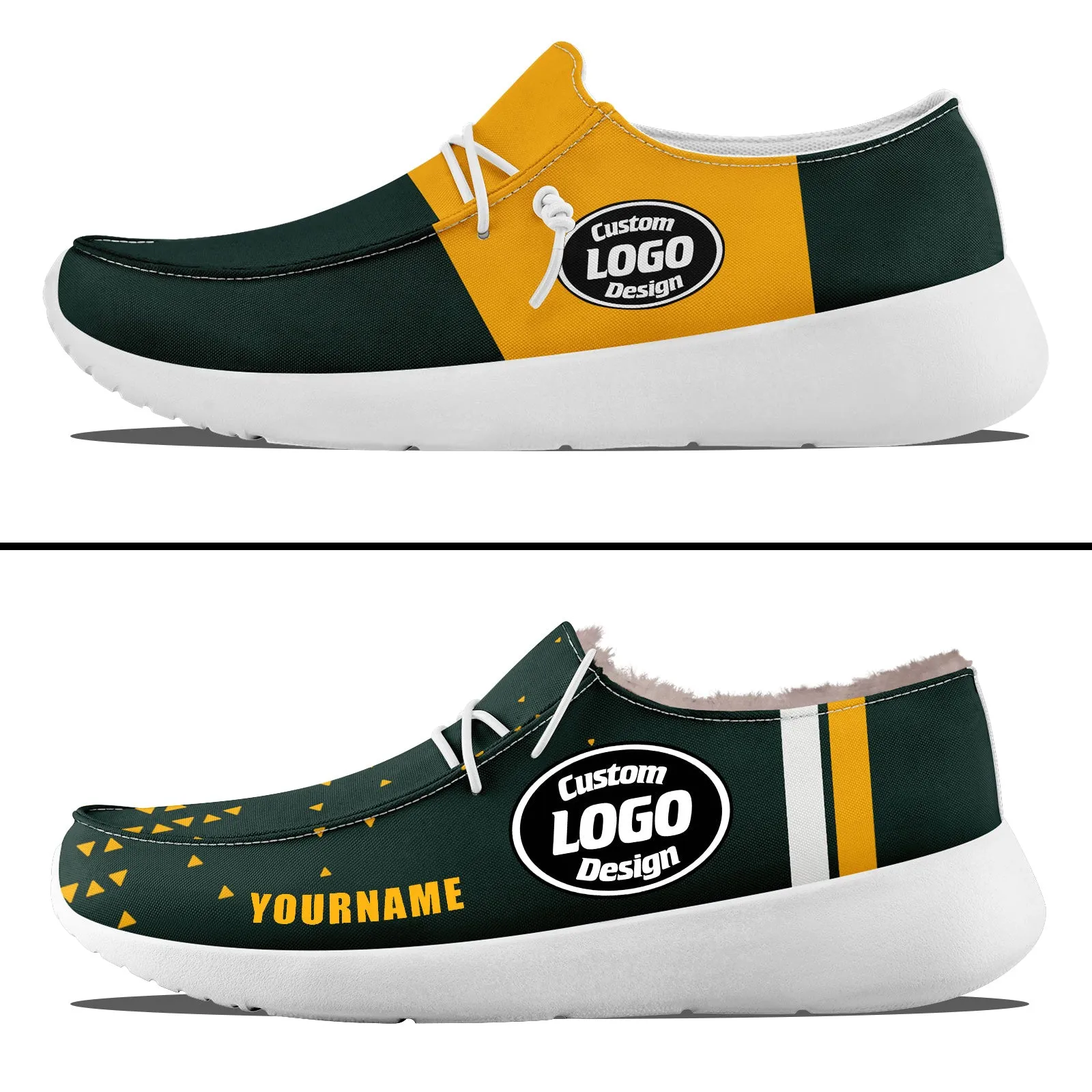 Custom Green Yellow Green Bay Sneaker Shoes Combo Offer Personalized Combo ZH-D020289-13