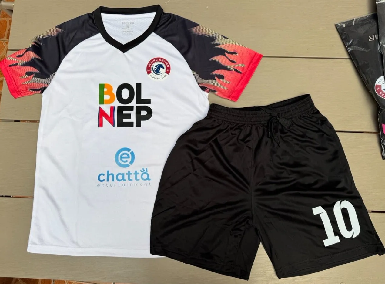 Custom Logo White Soccer Jerseys and Shorts Uniforms