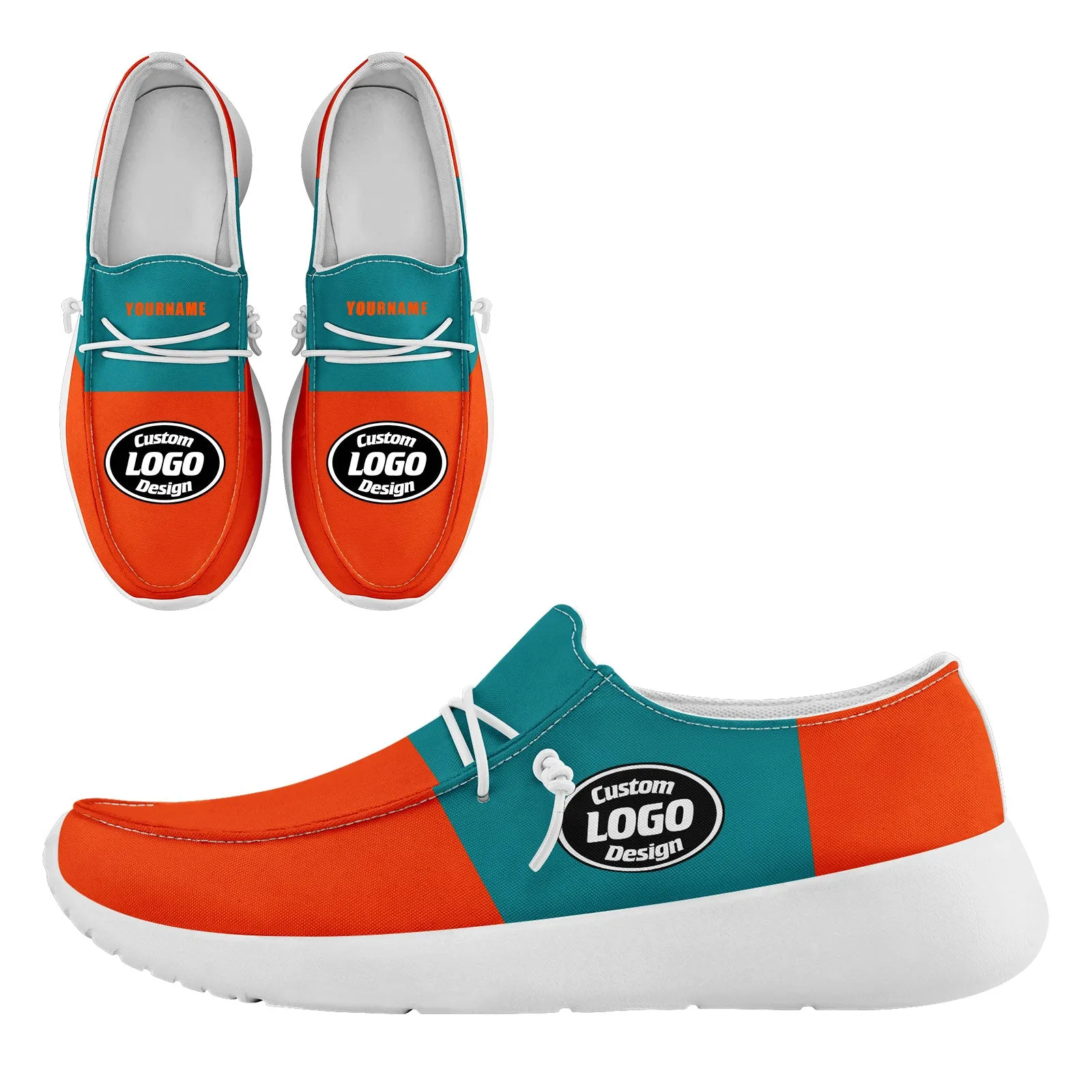 Custom Orange Green Miami Sneaker Shoes Combo Offer Personalized Combo ZH-D020289-24