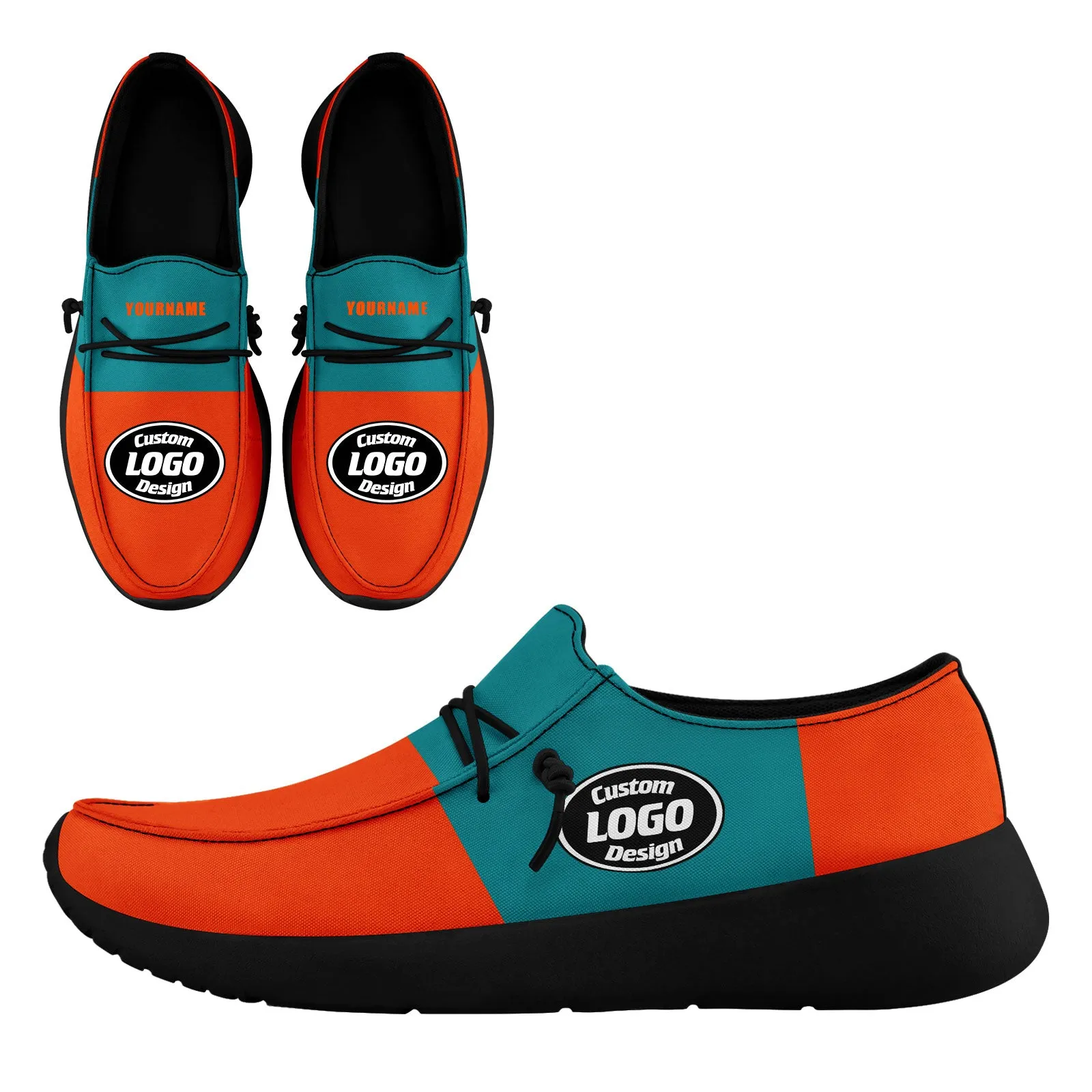 Custom Orange Green Miami Sneaker Shoes Combo Offer Personalized Combo ZH-D020289-24