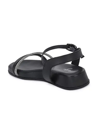 Delize Light Leather Black women lightweight, leather, clog sandals 2003-37