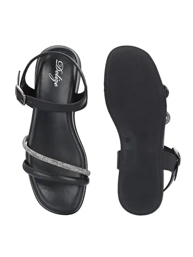 Delize Light Leather Black women lightweight, leather, clog sandals 2003-37