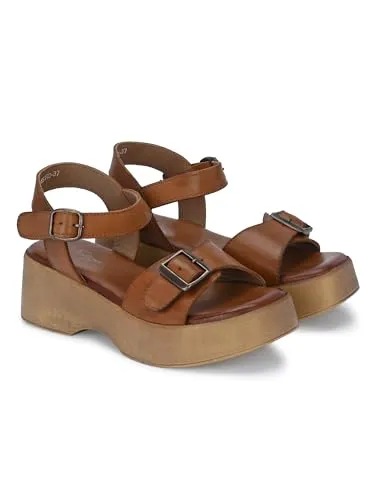 Delize Light Leather Tan women lightweight, leather, clog sandals 65770-38