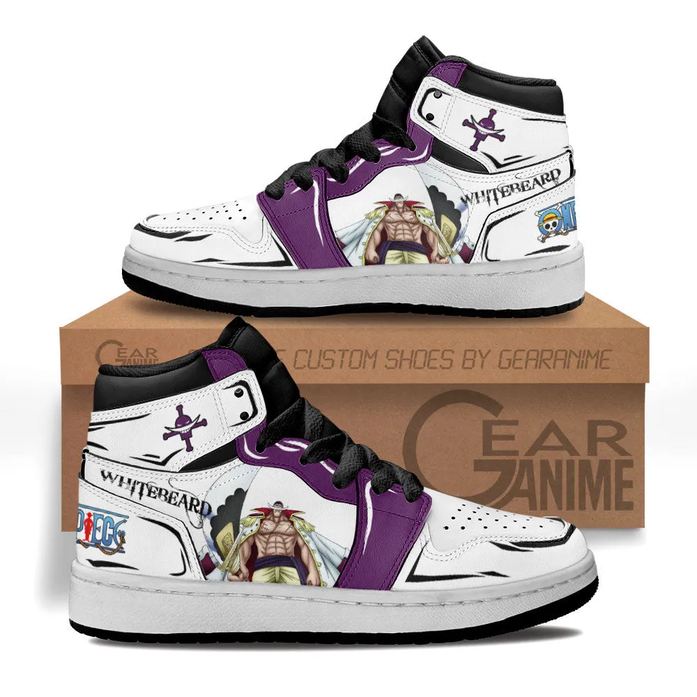 Edward Newgate Kids Sneakers Whitebeard Custom Anime OP Shoes For Kids