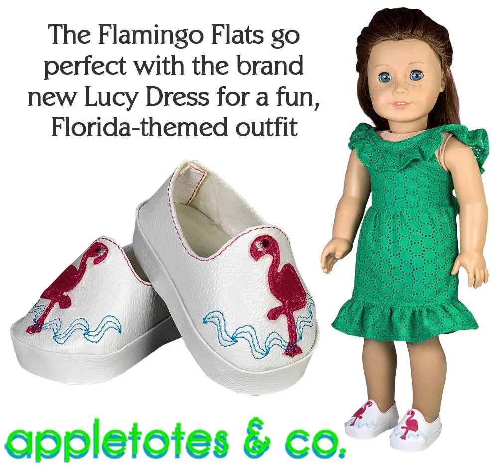 Flamingo Flats ITH Embroidery Patterns for 18 Inch Dolls