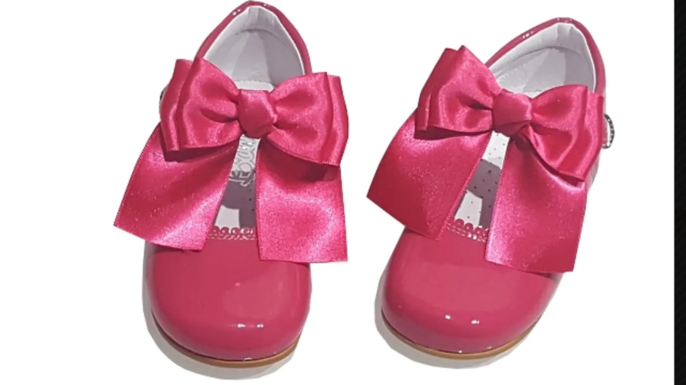 Fushia Bow Shoes by Bambi