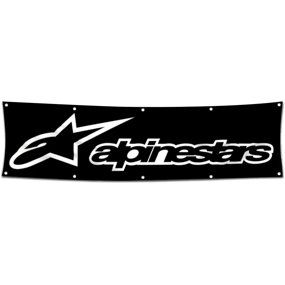 Fyon Car Motor Protective Footwear and Apparel Garage Shop Decor Banner Works for Alpinestars Flag 2x8 Feet