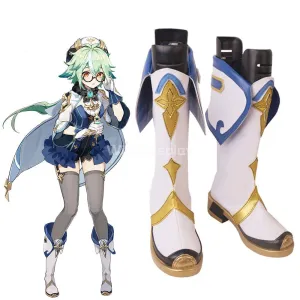 Genshin Impact Sucrose White Shoes Cosplay Boots