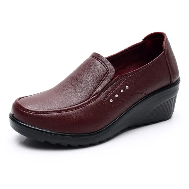 Genuine Leather Non Slip Women Work Shoes