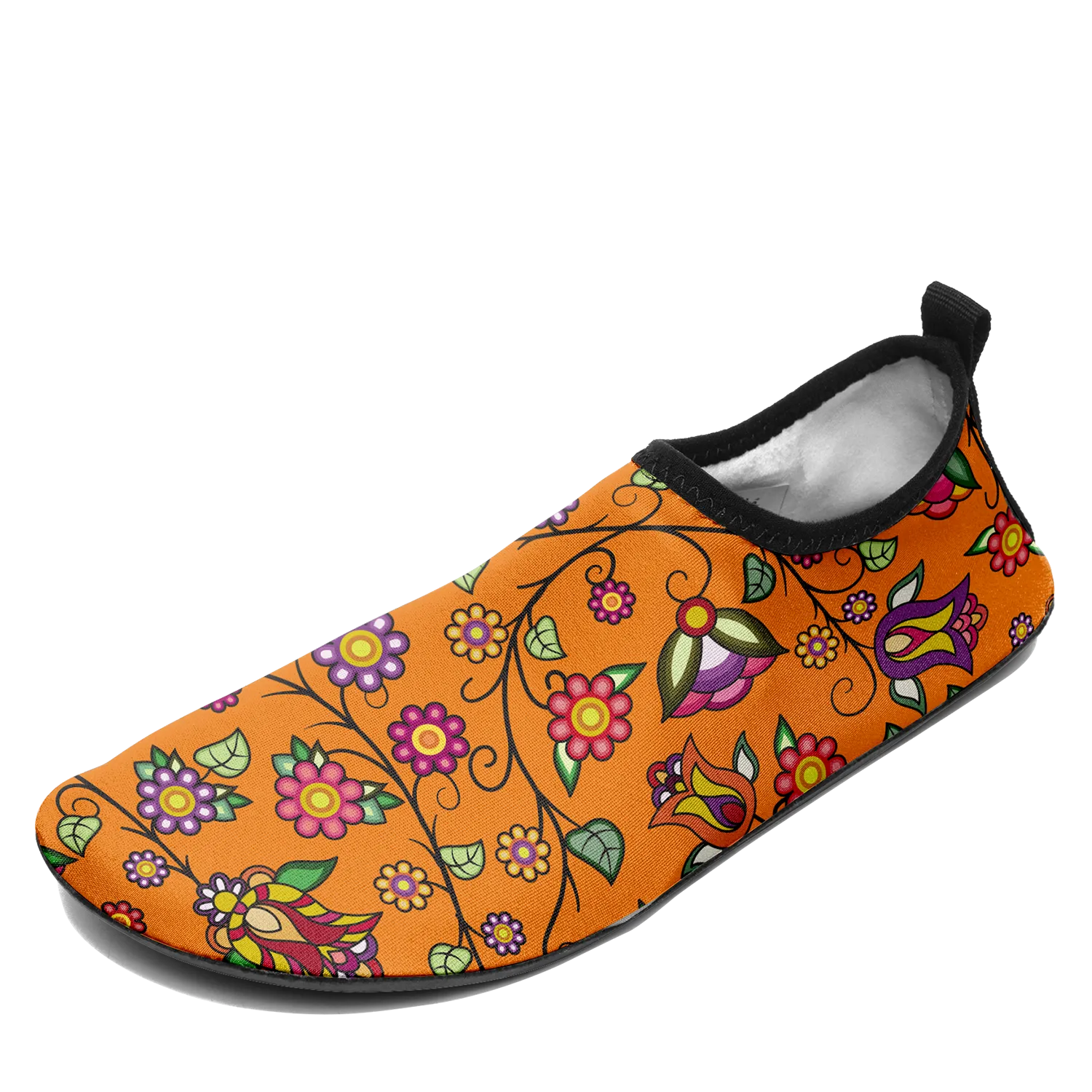 Heartbeat Petals ECM Orange Kid's Sockamoccs Slip On Shoes