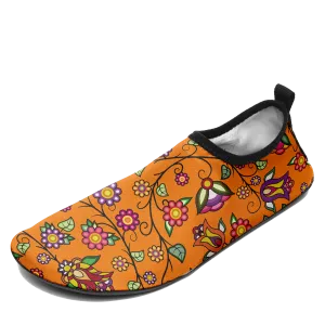 Heartbeat Petals ECM Orange Kid's Sockamoccs Slip On Shoes