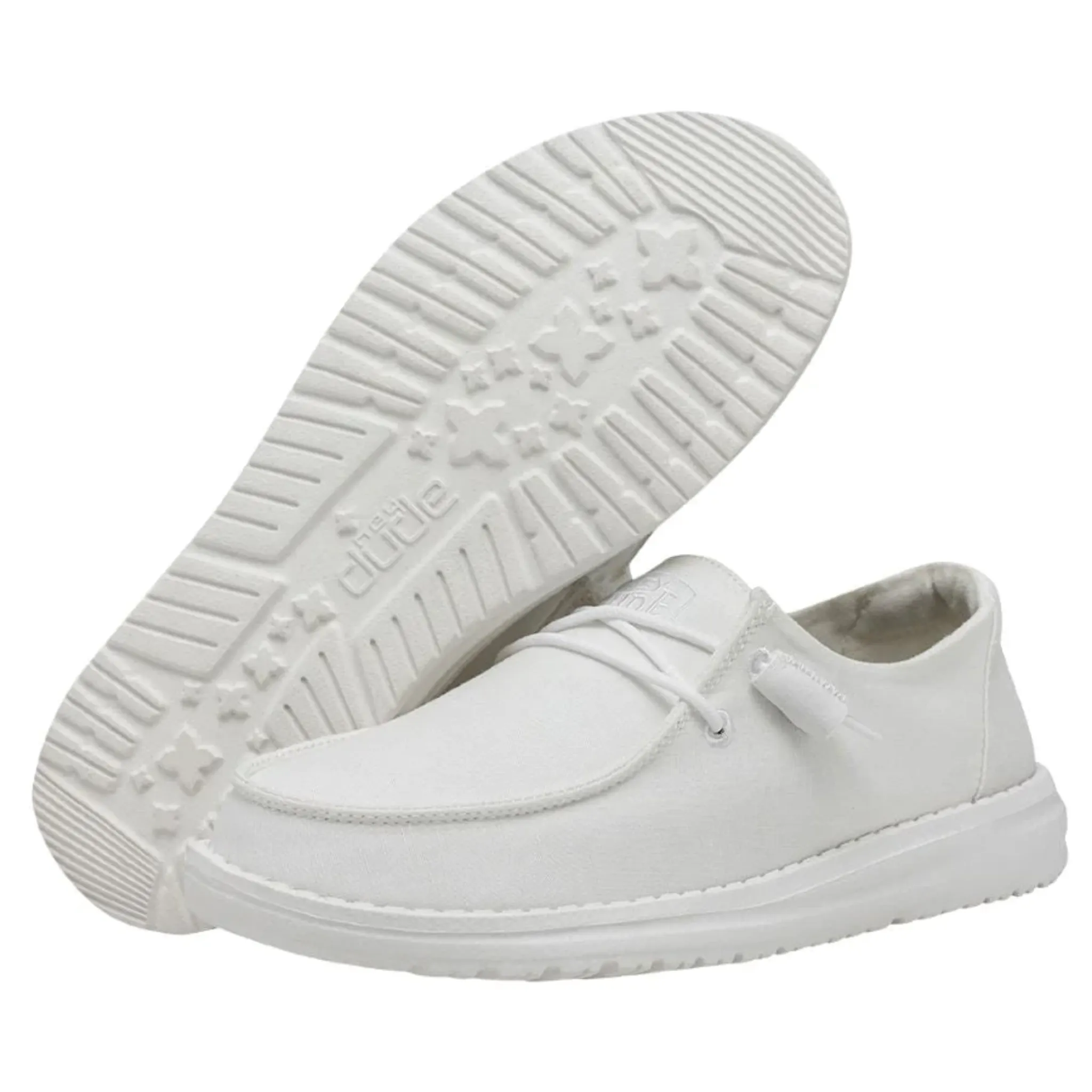 HEY DUDE WOMEN'S WENDY SLUB CANVAS WHITE - 40063100