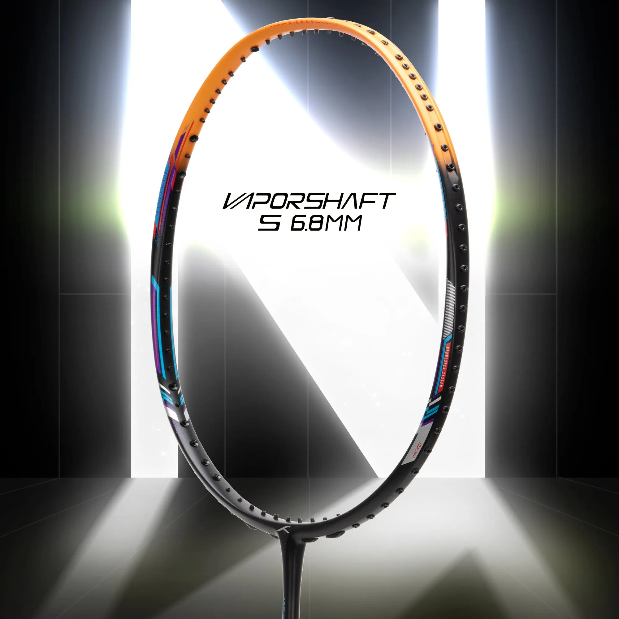 Hundred N-ERGY 80 Balanced Racket Strung Badminton Racquet (Black / Orange)