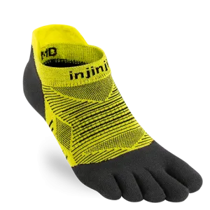 Injinji Men's Run Lightweight No-Show Sock in Limeade