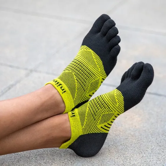 Injinji Men's Run Lightweight No-Show Sock in Limeade