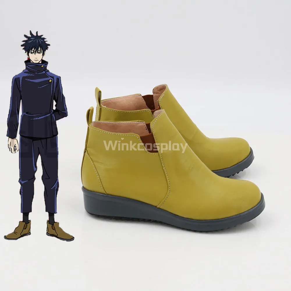 Jujutsu Kaisen Sorcery Fight Megumi Fushiguro Halloween Yellow Cosplay Shoes