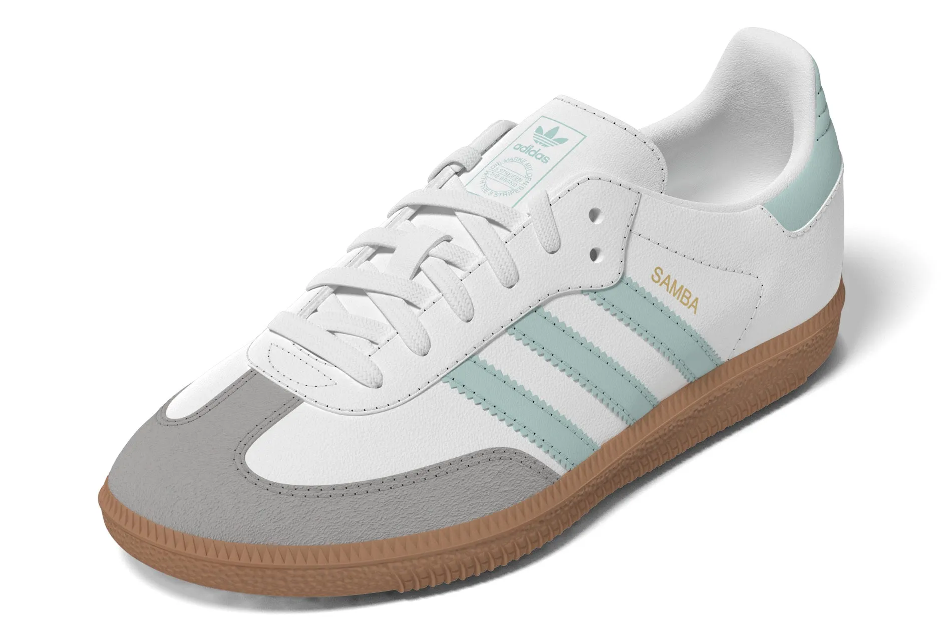 KIDS ADIDAS SAMBA OG C (WHITE/TEAL/GUM)